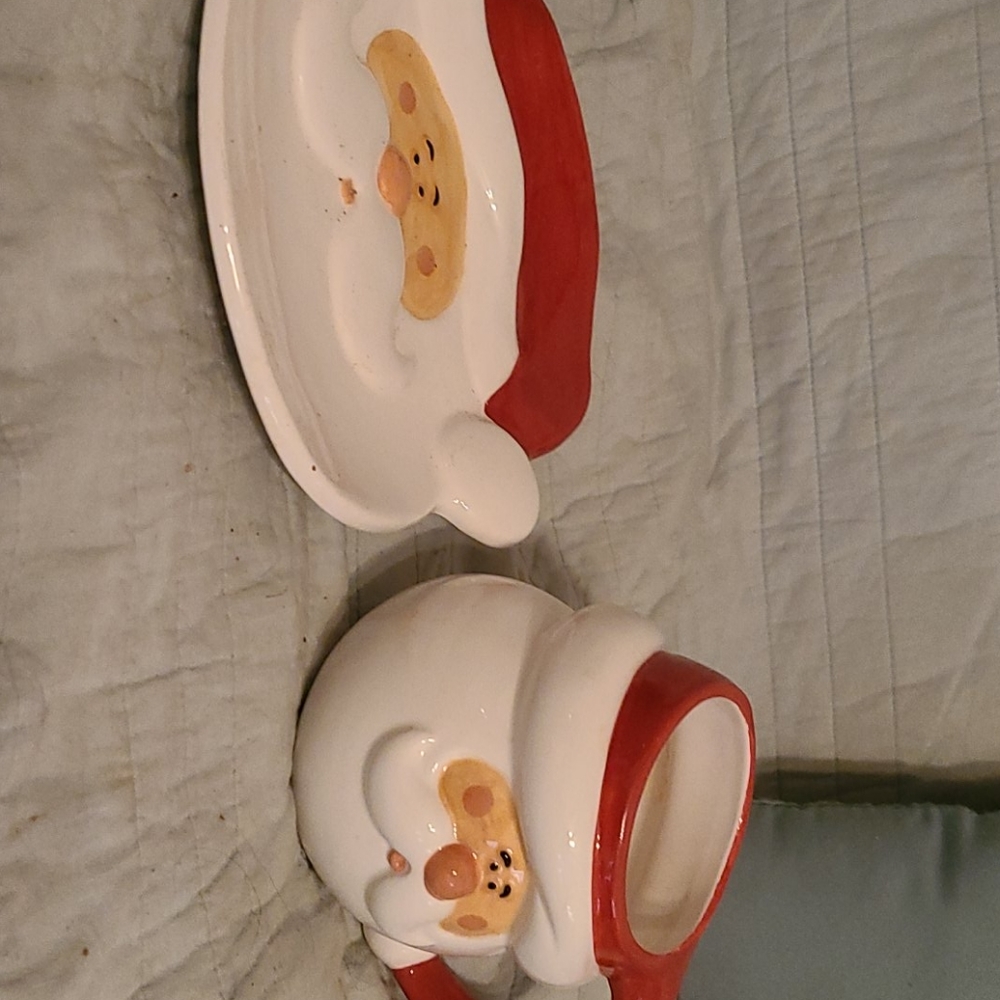 Santa's cookie dish and mug